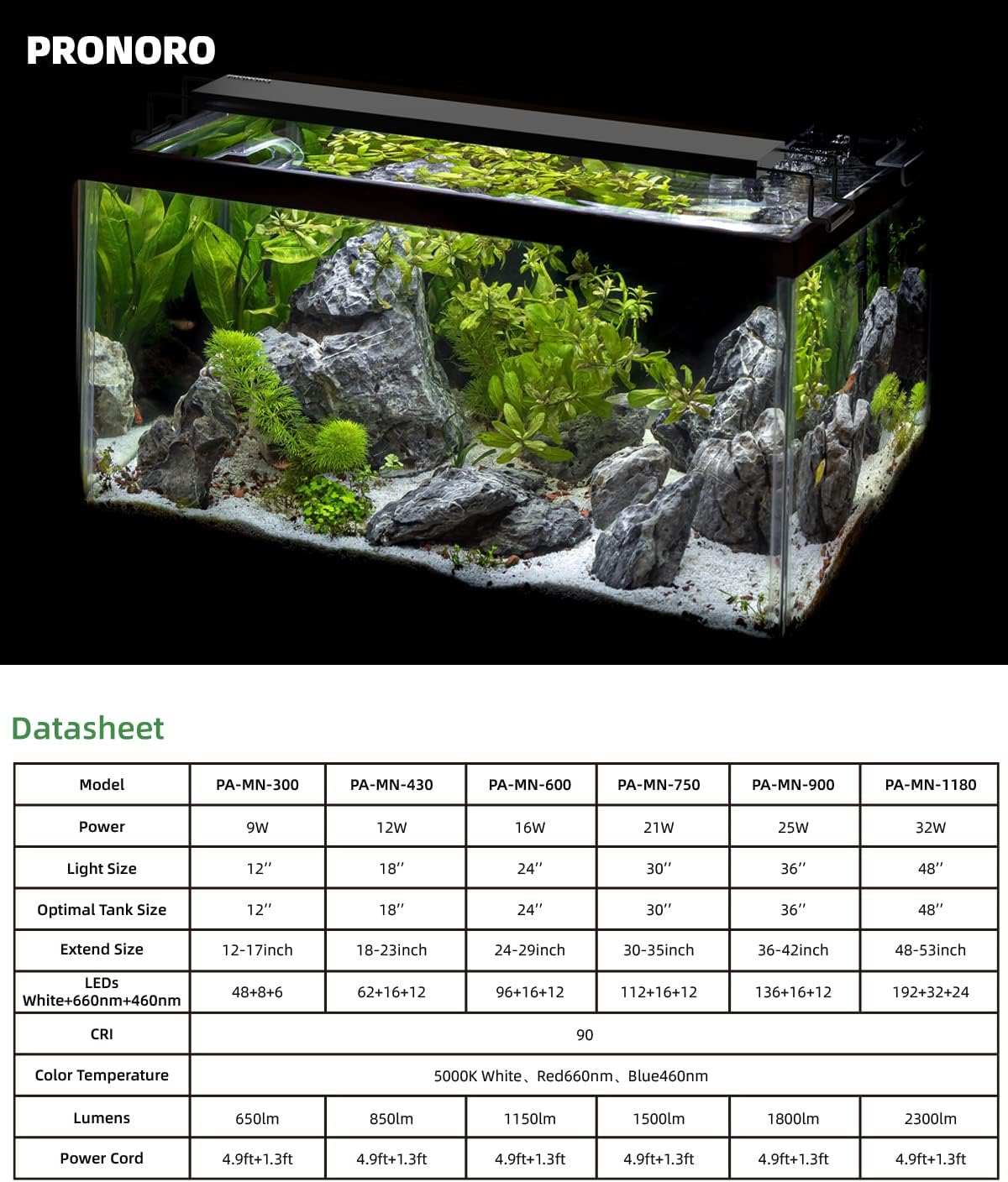 PRONORO™ AQUARIUM LIGHT